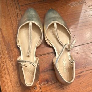 Nine West Gold Flats Classic Loafers